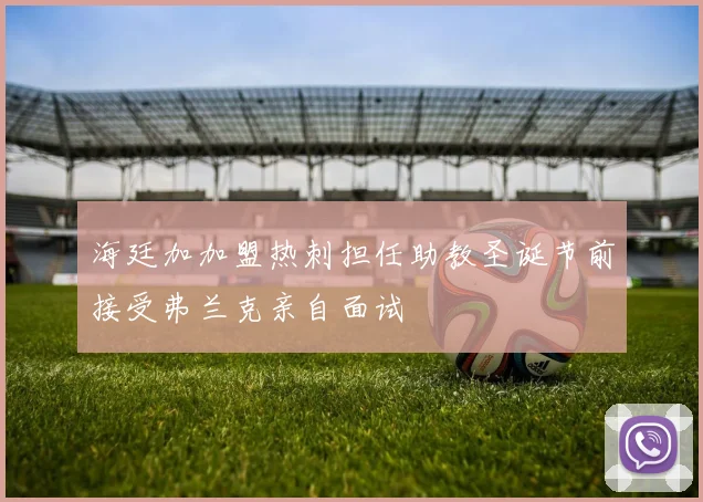 海廷加加盟热刺担任助教圣诞节前接受弗兰克亲自面试